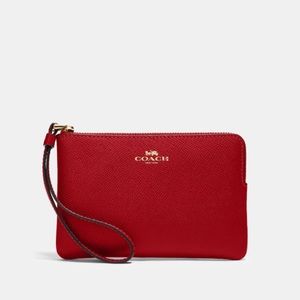 Coach Corner Zip Wristlet